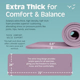 Retrospec Solana Yoga Mat 1/2" Thick w/Nylon Strap for Men & Women - Non Slip Exercise Mat for Yoga, Pilates, Stretching, Floor & Fitness Workouts