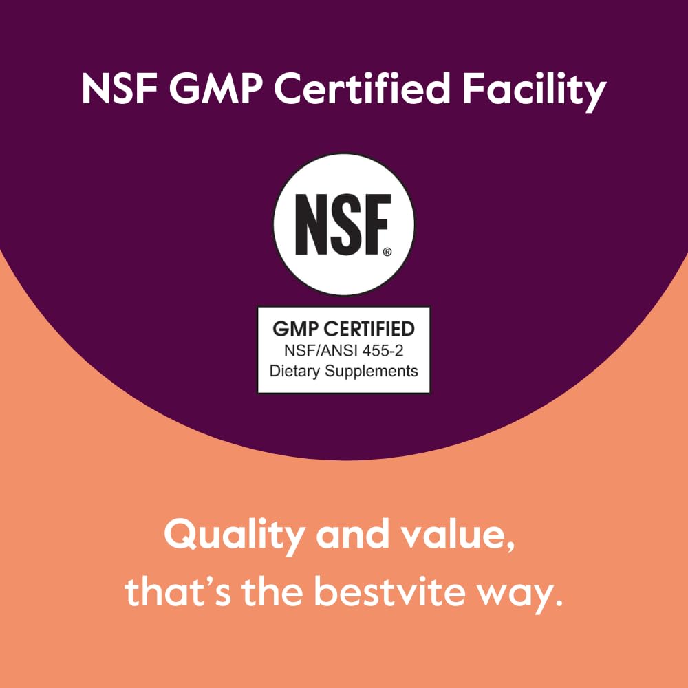 BESTVITE L-Carnosine 500mg per Capsule (120 Capsules) No Fillers - No Stearates - Non GMO - Gluten Free