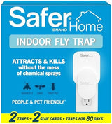 Safer Home Indoor Plug-in Fly Trap - SH502-2SR - Effective Fruit Fly Traps for Indoors, Gnat Traps for House Indoor, 400 Sq Ft Protection - Style: 2 Devices + 2 Glue Cards