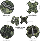 APEXUP Weighted Vest with 5lbs/10lbs/15lbs/20lbs/25lbs/30lbs Weights and Reflective Stripe, Weight Vest Men Women for Workout, Strength Training, Running