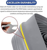 ToLanbbt 20Ft/6M Universal Garage Threshold Seal Strip with 300ml Black Adhesives, Garage Door Bottom Weatherproof Strip Rubber DIY Weather Stripping Replacement (Grey)