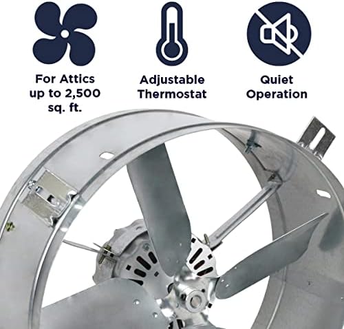 CX2500 Gable Mount Power Attic Ventilator with 3.0-Amp 60-Hz Motor and 14-Inch Blade