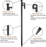 12 Pack Tent Stakes Heavy Duty Metal Tent Pegs for Camping Steel Tent Stakes 16 inch Unbreakable and Inflexible