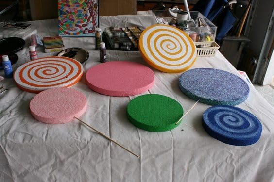 Crafare 8 Inch Foam Circles for Crafts 12pcs Round Foam Discs 1 Inch Thick for Cake DIY Projects Wedding Holiday Christmas Crafts Making and School Modeling