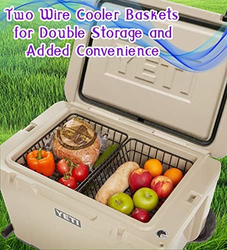 2-Pack Basket for YETI Tundra Haul, Double Rack for Storage, Dry-Goods Basket for YETI Wheeled Coolers (Cooler NOT Included)