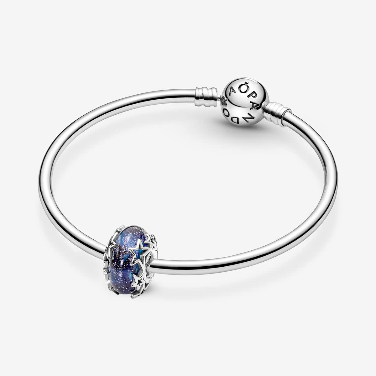 PANDORA Galaxy Blue & Star Murano Charm - Bracelet Charm for PANDORA Moments Bracelets - Stunning Women's Jewelry - Gift for Women - Made with Sterling Silver - With Gift Box