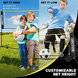 Boulder Portable Badminton Pickleball Net - Foldable/Extendable Poles for Multiple Sports Heights (UP to 5 ft) - Ideal for Tennis, Pickleball, Soccer Tennis - Easy Setup