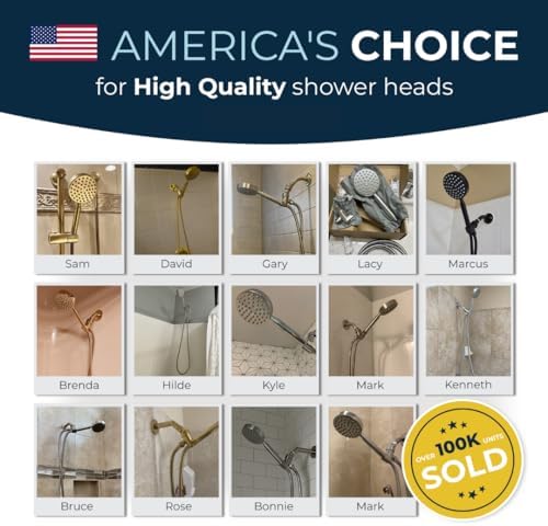 HammerHead Showers® ALL METAL Handheld Shower Head with Hose and Brass Holder - OIL RUBBED BRONZE - 2.5 GPM High Pressure Shower Heads with Adjustable Shower Wand Bracket - 6ft Flexible Extension
