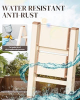 GameGem 2 Step Ladder, Folding Step Stool with Wider Pedal, Anti-Slip Feet & Non Slip Stripes, Aluminum Sturdy Material, 300Lbs Capacity, Elegant Look of Cream Chocolate Better Matches Your Home