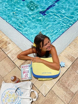 Ballast Beach Pillow – Comfy, Durable & Compact, Stays Put on Windy Beaches with Patented Sand Pouch, Inflatable Pillow for Beaches, Pools, Camping, Festivals and Travel (Sunshine Yellow)