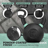 Yes4All Powder Coated Cast Iron Kettlebell Strength Training Kettlebells Weight Set for Full Body Workout, Home Gym