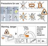 Climbing Carabiner Clips 25kN Auto Locking Carabiner, Professional Heavy Duty Large Locking Carabiner Clips for Rock/Ice Climbing Rappelling Rescue Swing etc, D Shaped, Large Size