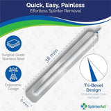 Painless Splinter Removal Kit - 3 Pack | Quick & Easy Splinter Out | Essential First Aid for Home, Travel, Camping, Hiking, Woodworking, DIY & Outdoor Adventures | No Tweezers Needed