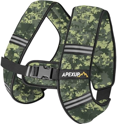 APEXUP Weighted Vest with 5lbs/10lbs/15lbs/20lbs/25lbs/30lbs Weights and Reflective Stripe, Weight Vest Men Women for Workout, Strength Training, Running