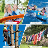 3/8 Inch 120ft Double Braided Polyester Arborist Rope, Heavy Duty Nylon Rope for Anchor, Tree Work, Cargo, Pulling, Sailing(ArmyGreen)