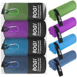 BOGI 4 Pack(8 pcs) Microfiber Travel Sports Towel-Quick Dry Towel, Soft Lightweight Microfiber Camping Towel Absorbent Compact Travel Towel for Camping Gym Beach Bath Yoga Swimming Backpacking-Large