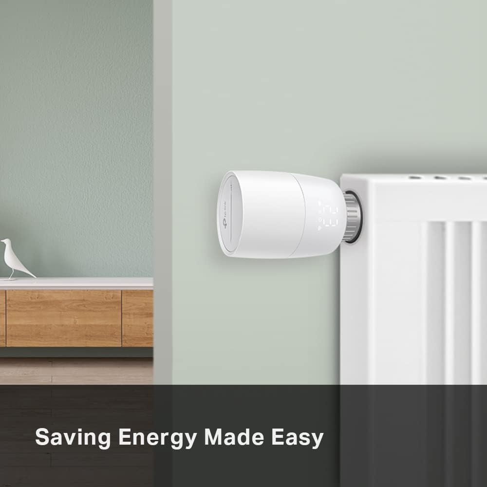 TP-Link Kasa Smart Thermostat Radiator Valve, Smart Radiator Valve, Energy Saving, LED display Radiator Thermostat Valve, Smart TRV Schedule, Works with Alexa & Google Home, Easy installation(KE100)