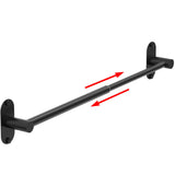MIROAMZ Towel Bar, Adjustable 14.4inch - 25.2inch Towel Rack, Self Adhesive Wall Mounted for Bathroom Kitchen Hand Towel Holder Cloths Hanger 304 Stainless Steel Organizer Single Bar (1, Matte Black)