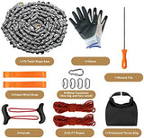 Rope Saw for Tree Limbs, 55 Inch Chain Saw with 70 Sharp Teeth & 46 Feet Ropes Kit, High Limb Pocket Chainsaw