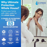 Whole House Water Filter System| ULTIMATE PROTECTION | 3 Stage Water Purifier Whole Home, Top-Tier Heavy Metal + Anti-Scale Filters, High Reduction in Scale, Chloramine, Chlorine, PFAs, Lead, Arsenic