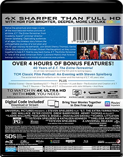 E.T. The Extra-Terrestrial - 40th Anniversary Edition 4K Ultra HD + Blu-ray + Digital [4K UHD]