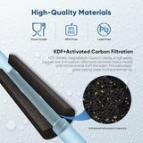PUREPLUS 5 Micron 10" x 4.5" Whole House Coconut Shell Activated Carbon and KDF Water Filter, Heavy Metal Removal Replacement Water Filter, Compatible with GXWH40L, GXWH35F, BB10, CTO10BB-KDF, 3 PACK