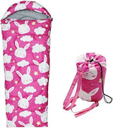Kids Sleeping Bags - Camping Sleeping Bags with Carry Bag - Compact Sleeping Bag for Hiking, Backpacking 3 Season Warm & Cool Weather, Lightweight Waterproof Outdoor Travel for Boys Girls