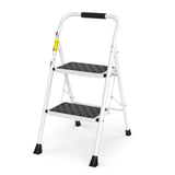 HBTower 2 Step Ladder,2 Step Stool for Adults Folding Step Stool with Cushioned Handle with Wide Anti-Slip Pedal Ergonomic Design