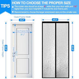 RELIANCER Magnetic Thermal Insulated Door Curtain,Waterproof EVA Door Cover,Fit Doors Size Up to 38"x82",Temperature Protection Insulated Doorway Curtain Partition,Patio Self-Closing Doors Net Screen