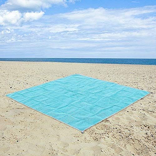 Lopie Sand Proof Blanket Sand Free Lightweight Compact Large Beach Towel Mat Fast Dry Waterproof Easy Clean Ultra Portable Blanket (Blue, 79-79)