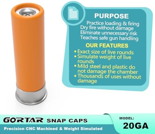 Snap Caps Training Dummy Rounds Practice Safe Loading Firing Close to Real Weight