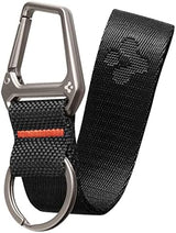 Spigen Life Carabiner Lanyard Keychain Strap for Keys ID Badge Wallet Holder and Everyday Carry Items Wrist Keychain Ring Carabiner - Black