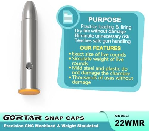 Snap Caps Training Dummy Rounds Practice Safe Loading Firing Close to Real Weight