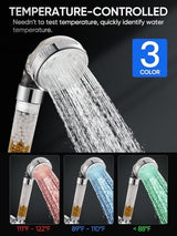 Cobbe Filtered LED Shower Head with Handheld, Color Changing, High Pressure Shower Head with Filter, Water Saving Spray Handheld Showerheads with Hose and Base for Dry Skin & Hair