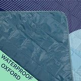 Whale Flotilla Extra Large Waterproof Picnic Blankets 60"x80", Foldable Lightweight Outdoor Blanket for Camping, Hiking, Traveling, Soft Portable Easy to Clean Picnic Mat for Beach Grass Park, Green