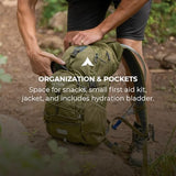 Teton Oasis Hydration Backpack – Lightweight Water Pack with Bladder for Hiking, Running, Cycling, Biking – 18L/22L Sizes – Sewn-in Rain Cover – Fits Men and Women