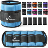 Sportneer Adjustable Ankle Weights 1 Pair 2 4 6 8 10 Lbs Leg Weight Straps for Women Men, Weighted Ankle Weights Set for Gym,Fitness, Workout,Walking, Jogging,1-5 lbs Each Ankle, 1 Pair 2-10 lbs