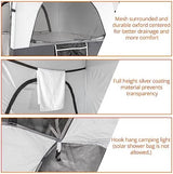 VINGLI 6.8FT Shower Tent, Large Instant Pop Up Shelter with Mesh Floor & Carrying Bag, Privacy Changing Room Tent for Toilet, Camping, Dressing, Lightweight & Sturdy, Easy Set Up