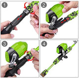 ODDSPRO Kids Fishing Pole Pink, Portable Telescopic Fishing Rod and Reel Combo Kit - with Spincast Fishing Reel Tackle Box for Girls, Youth