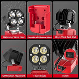 2 Packs LED Work Light Compatible with Milwaukee 18V Battery, 40W 6000LM Flashlight,18V Battery Cordless Work Light 120°Adjustable with Low Voltage Protection for Outdoors Job Site Lighting
