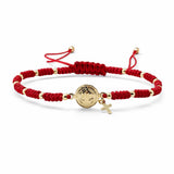 St Benedict Medal Red String Adjustable Bracelet for her Pulsera San Benito