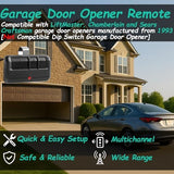 3 Replacement Garage Door Opener Remote,𝐎𝐧𝐥𝐲 Compatible with Liftmaster Chamberlain Sears Craftsman Garage Door Opener Remote 893MAX,Black,3 Pack