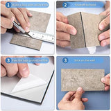 Art3d 102-Piece Peel and Stick Wall Tile for Kitchen Backsplash, Bathroom, Fireplace, 3in. × 6in. Stick on Subway Tile Stone Beige