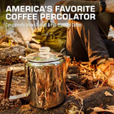 COLETTI Bozeman Percolator Coffee Pot — Coffee Percolator, Camping Coffee Pot – America’s Favorite Percolator – NO Aluminum or Plastic [6 cup]