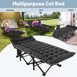 Slsy Oversized XXL Camping Cot for Adults with Mattress, Portable Sleeping Cots, Camp Bed with Carry Bag for Outdoor Travel, Beach, Hiking