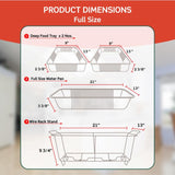 Disposable Chafing Dish Buffet Set - Large Full Size (33 pcs) – Catering Food Warmers with Half-Sized Serving Pans, Covers, Racks, Utensils & Fuel Cans - Perfect for Buffets, Parties & Food Serving