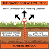 Ultimate Ground Anchors: Heavy Duty Screw-in Tent Stakes for High Wind, Sand, Canopies, and Camping - Made in USA, 100% Recycled, Included T-Grip Tool - (Large, 2 Pack)