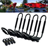 Kayak Roof Rack for 2 Kayaks Carrier, Kayak J Bar Hooks Roof Mount Racks for Universal Cars, SUV, Truck, Set of 4
