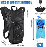 Zavothy Hydration Backpack with 2L Hydration Bladder Water Backpack for Hiking Hydration Pack for Running Cycling Hiking