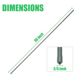 Mininfa Steel Plant Stakes 3 Feet, Plastic Coated Metal Garden Stakes Supports Climbing for Tomatoes, Trees, Beans, 25 Pack